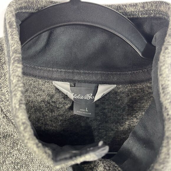 Eddie Bauer Sweater Adult Large Gray Heather Radiator 2.0 Knit Fleece Pullover - Picture 4 of 7